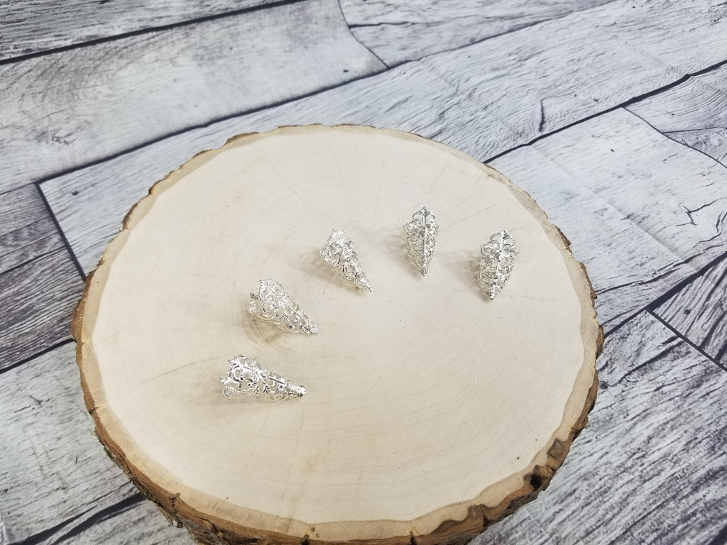 Silver Nail Claws - Filigree Claw Nail Armor - Witchy Gifts - Handmade Nails