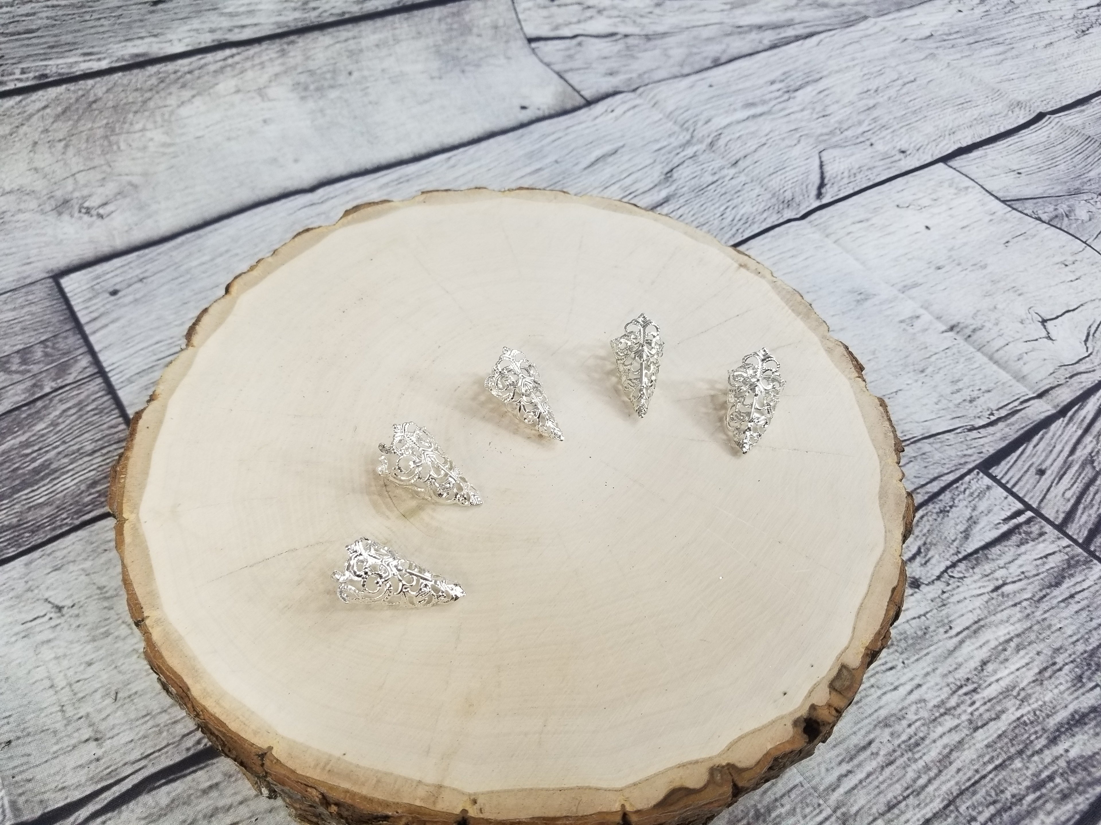 Silver Nail Claws - Filigree Claw Nail Armor - Witchy Gifts - Handmade Nails