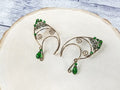 Bronze Jeweled Filigree Elven Ear Cuffs - Custom Colors