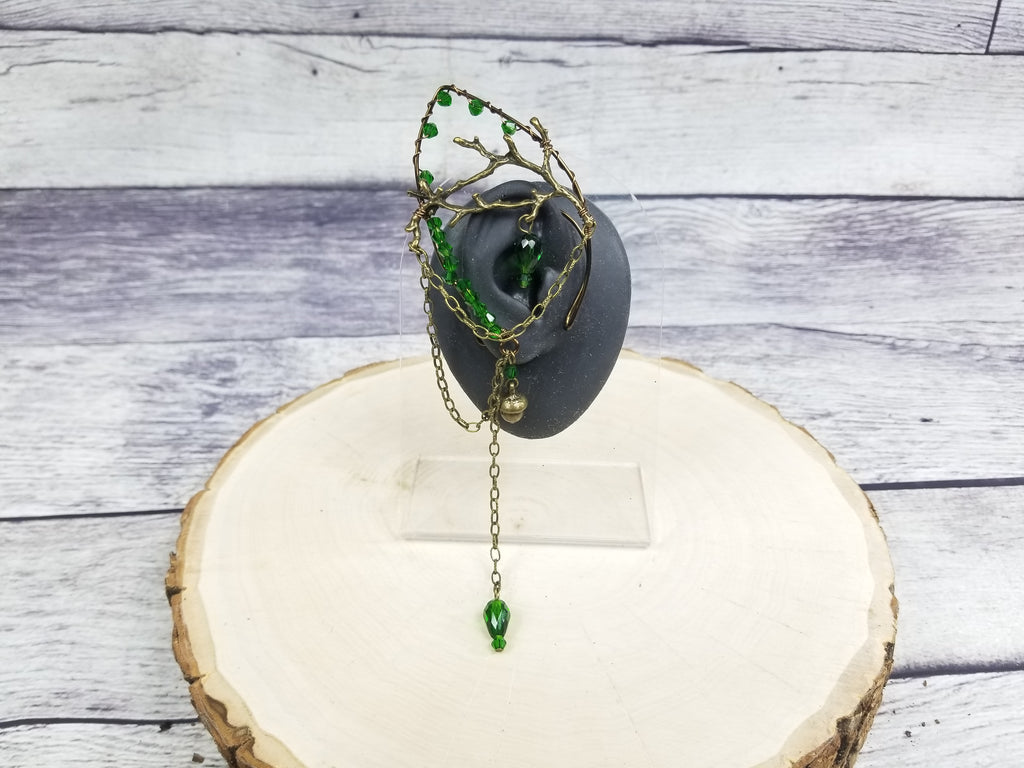 Bronze Woodland Branch Elven Ear Cuffs - Custom Colors