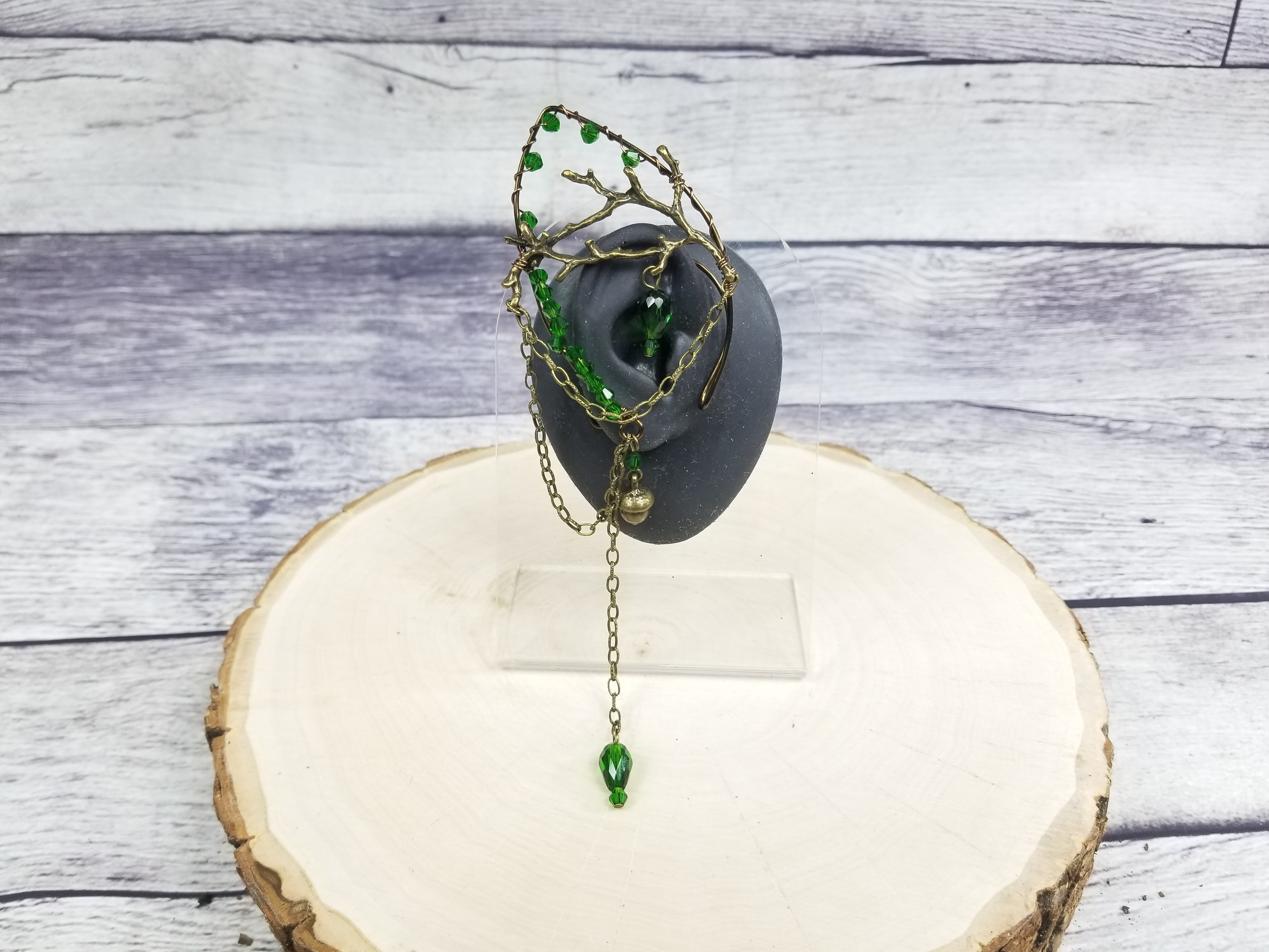 Bronze Woodland Branch Elven Ear Cuffs - Custom Colors