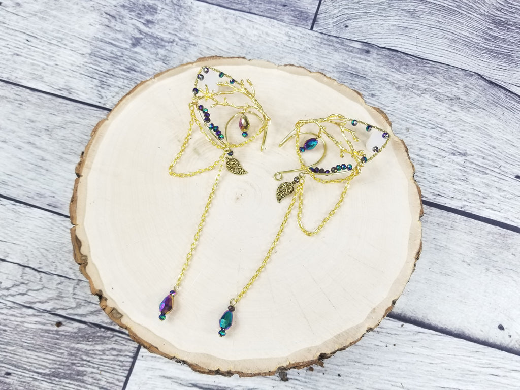 Bronze Woodland Branch Elven Ear Cuffs - Custom Colors