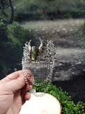 Crescent Moon and Chain Hair Comb