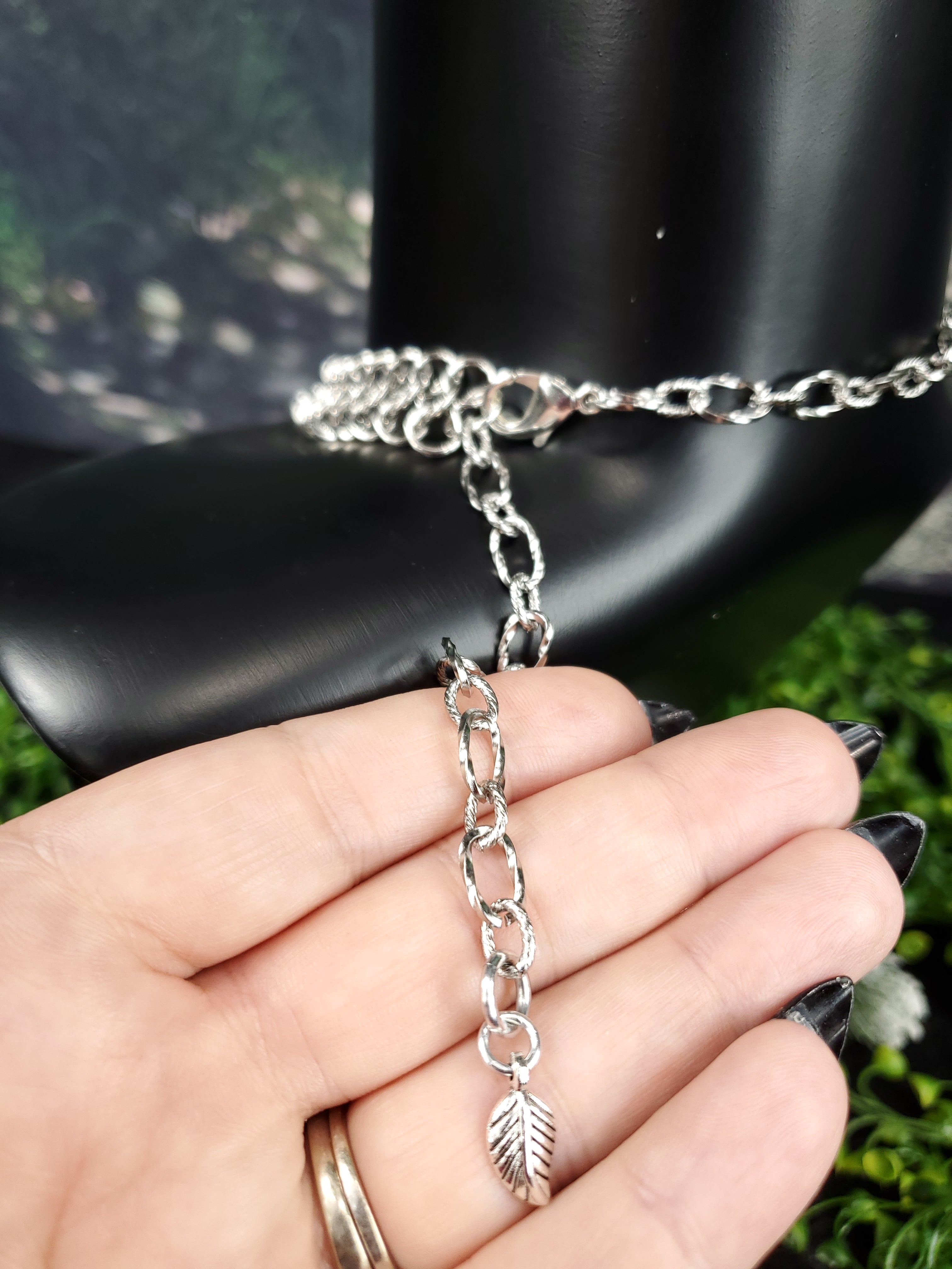 Blue Agate Chainmail Choker