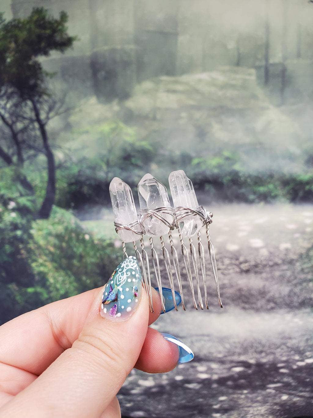 Mini Crystal Hair Combs