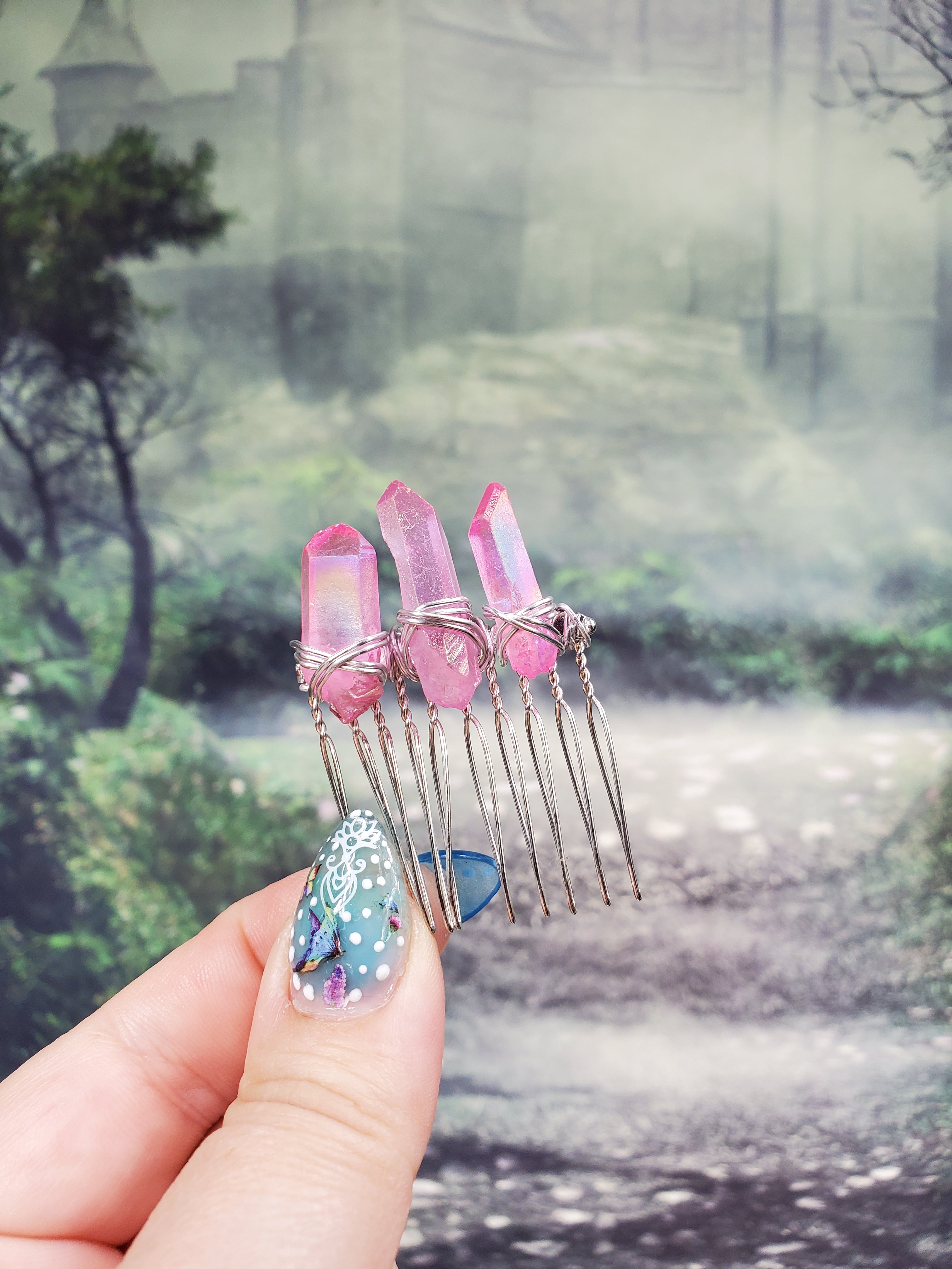 Mini Crystal Hair Combs