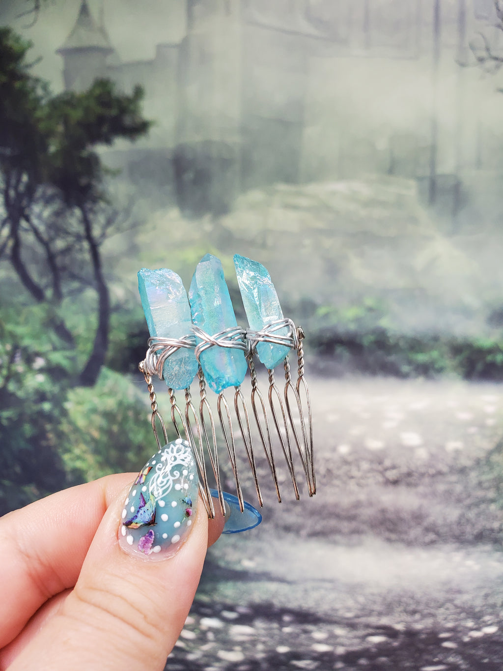 Mini Crystal Hair Combs