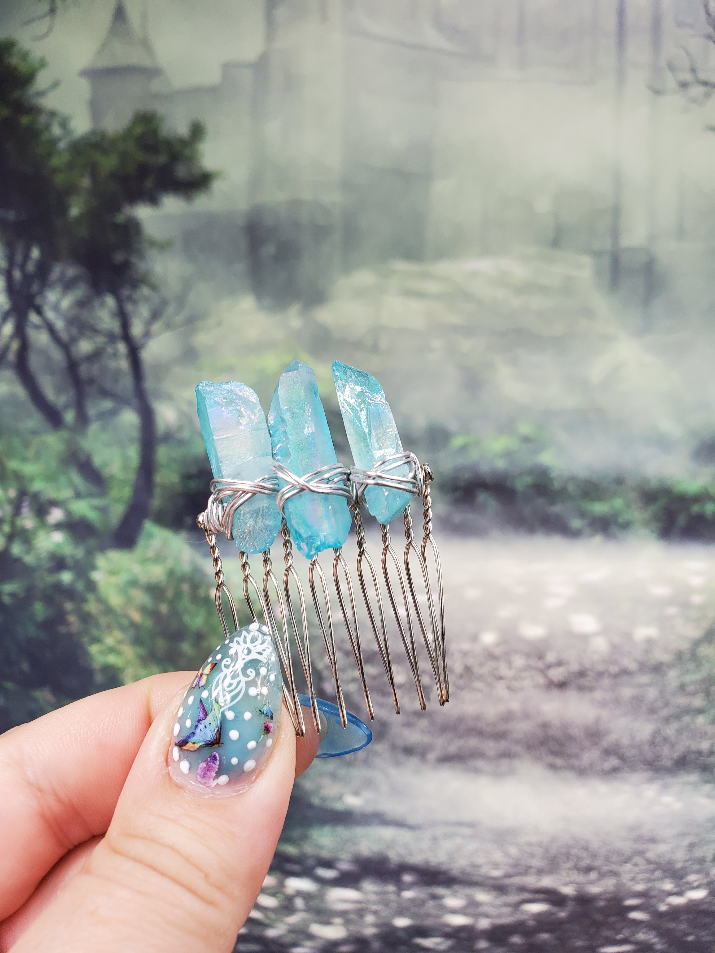 Mini Crystal Hair Combs