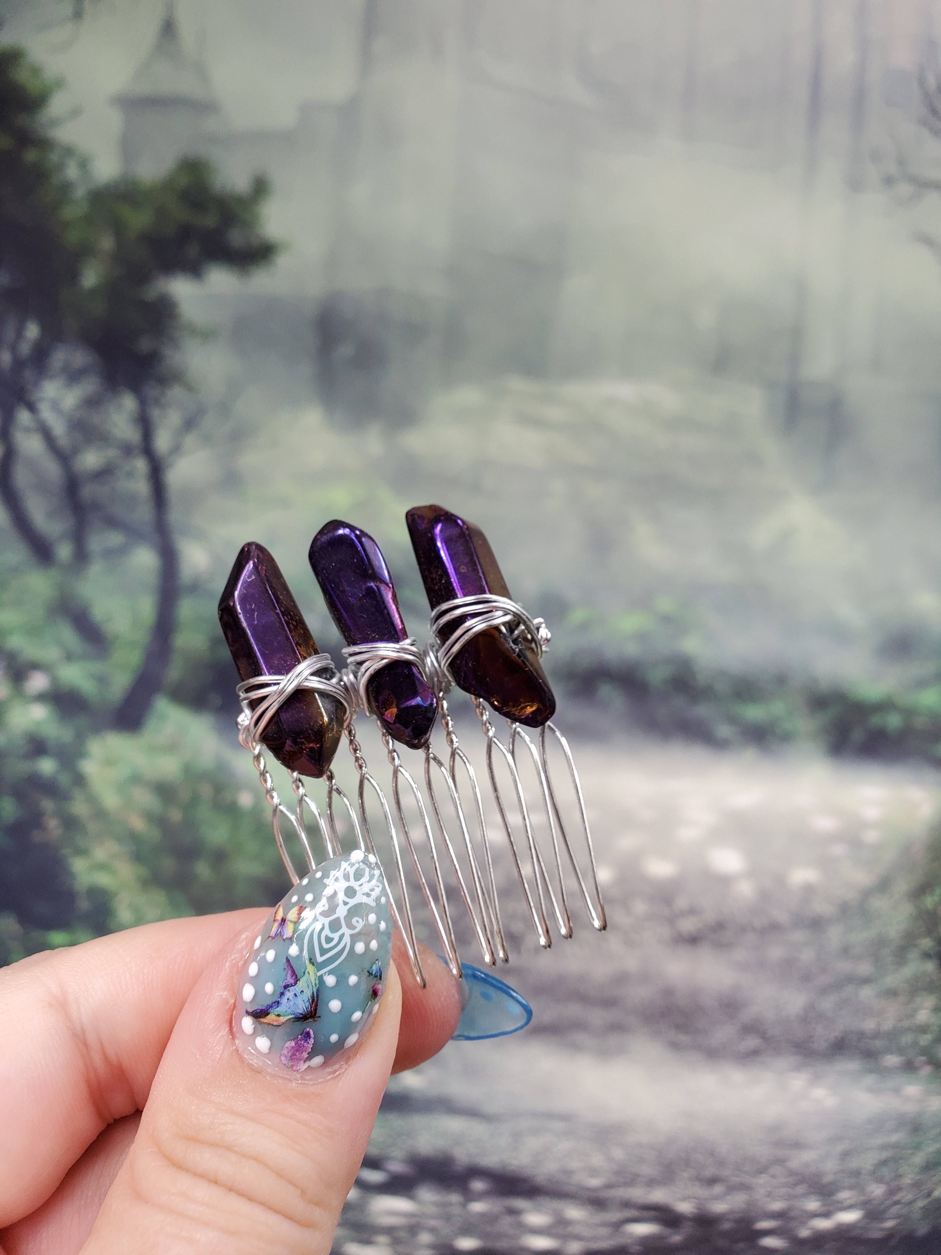 Mini Crystal Hair Combs