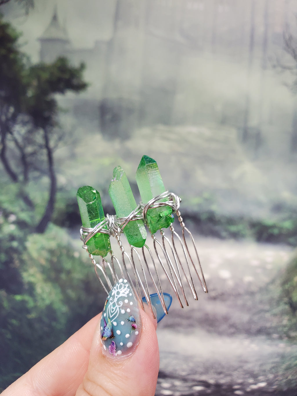 Mini Crystal Hair Combs