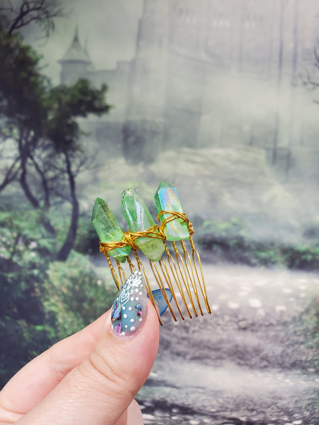 Mini Crystal Hair Combs