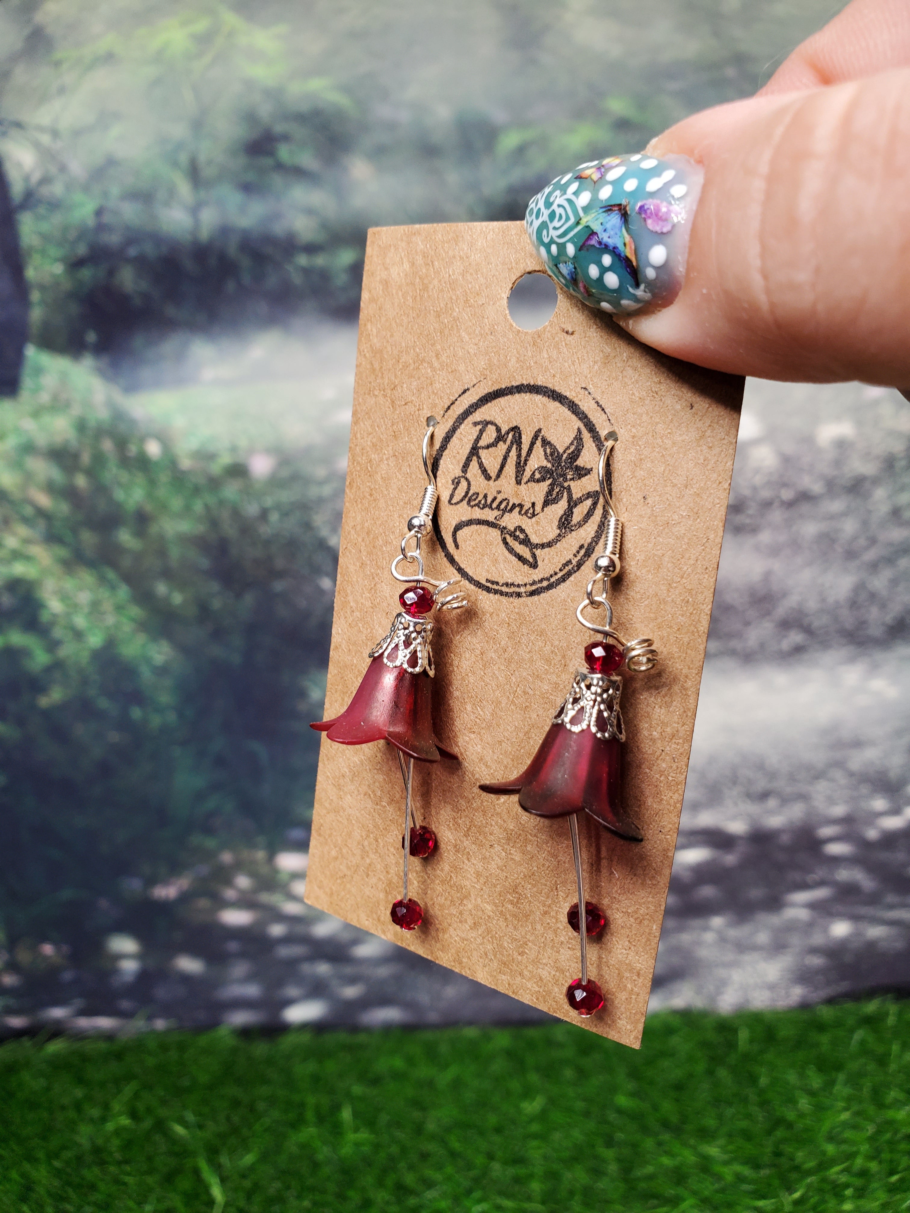 Fairy Flower Earrings in Silver