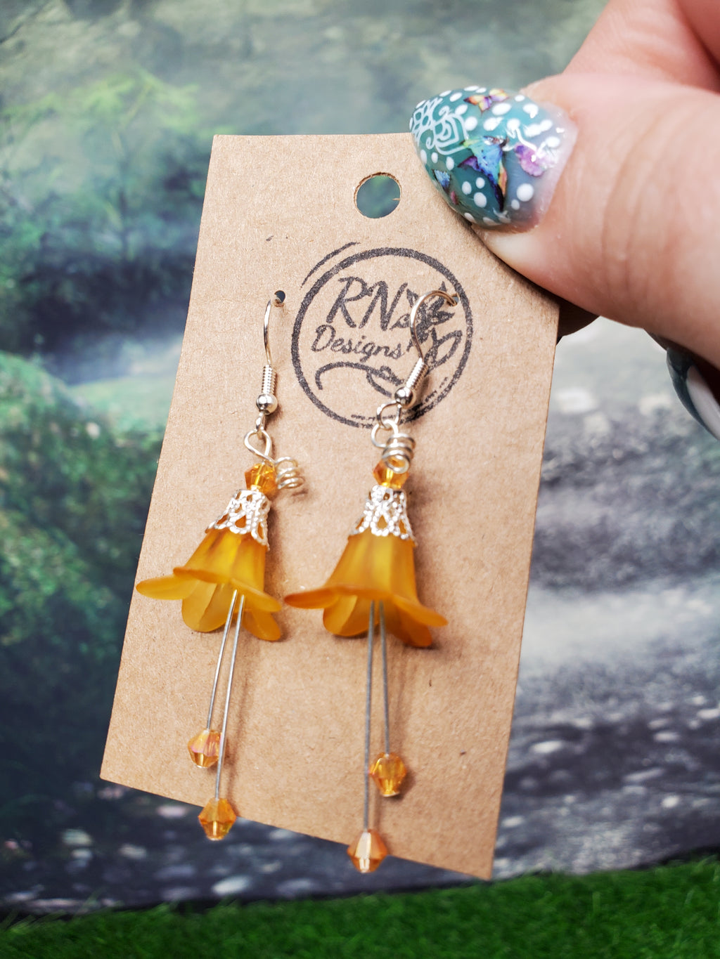 Fairy Flower Earrings in Silver