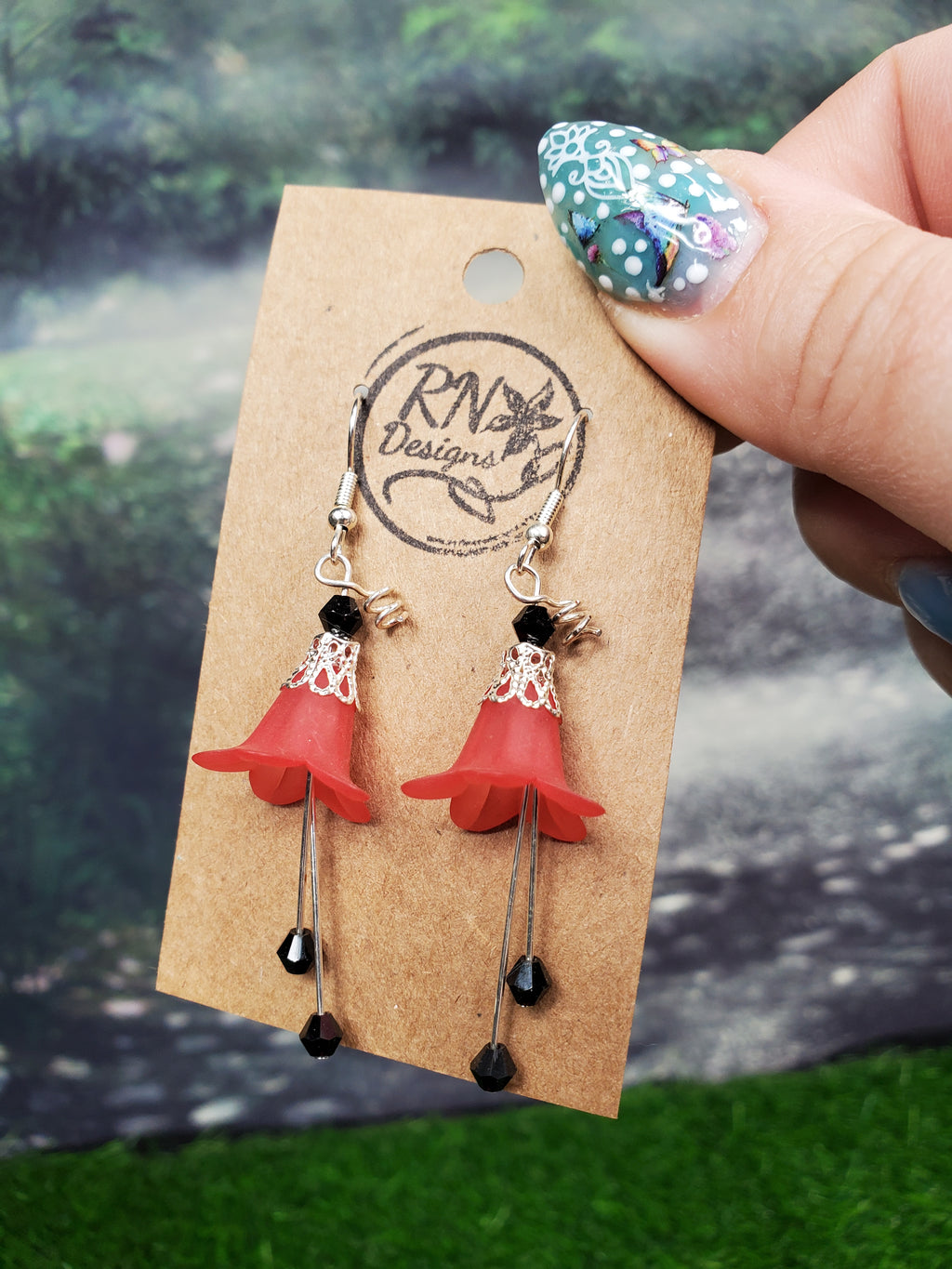 Fairy Flower Earrings in Silver