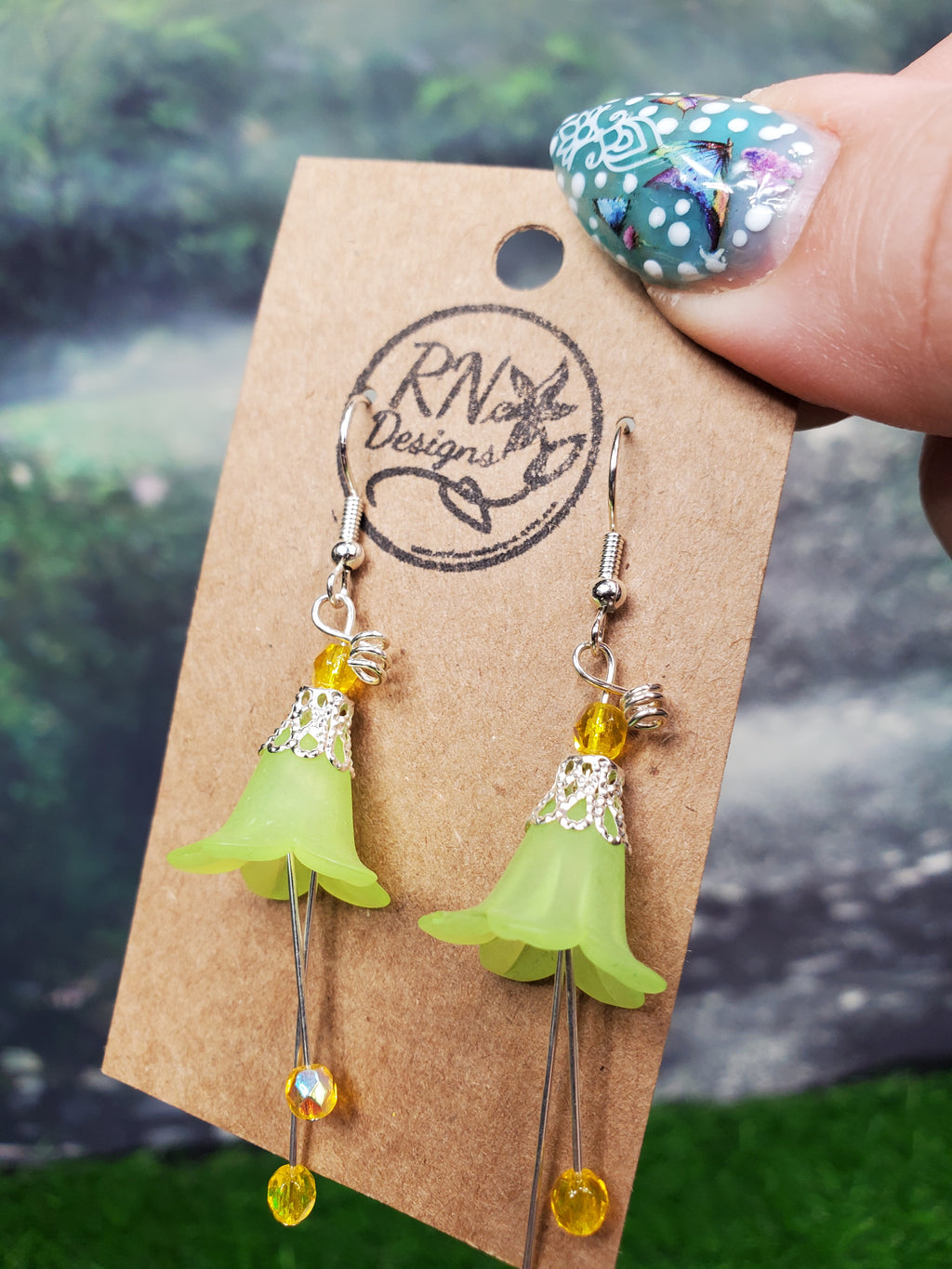 Fairy Flower Earrings in Silver