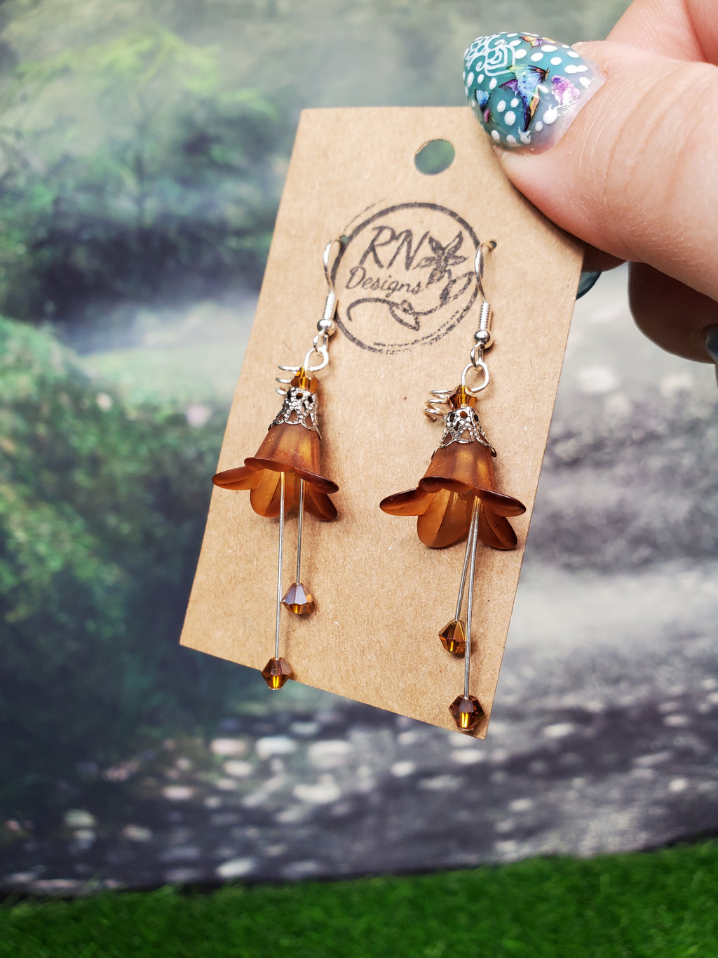 Fairy Flower Earrings in Silver