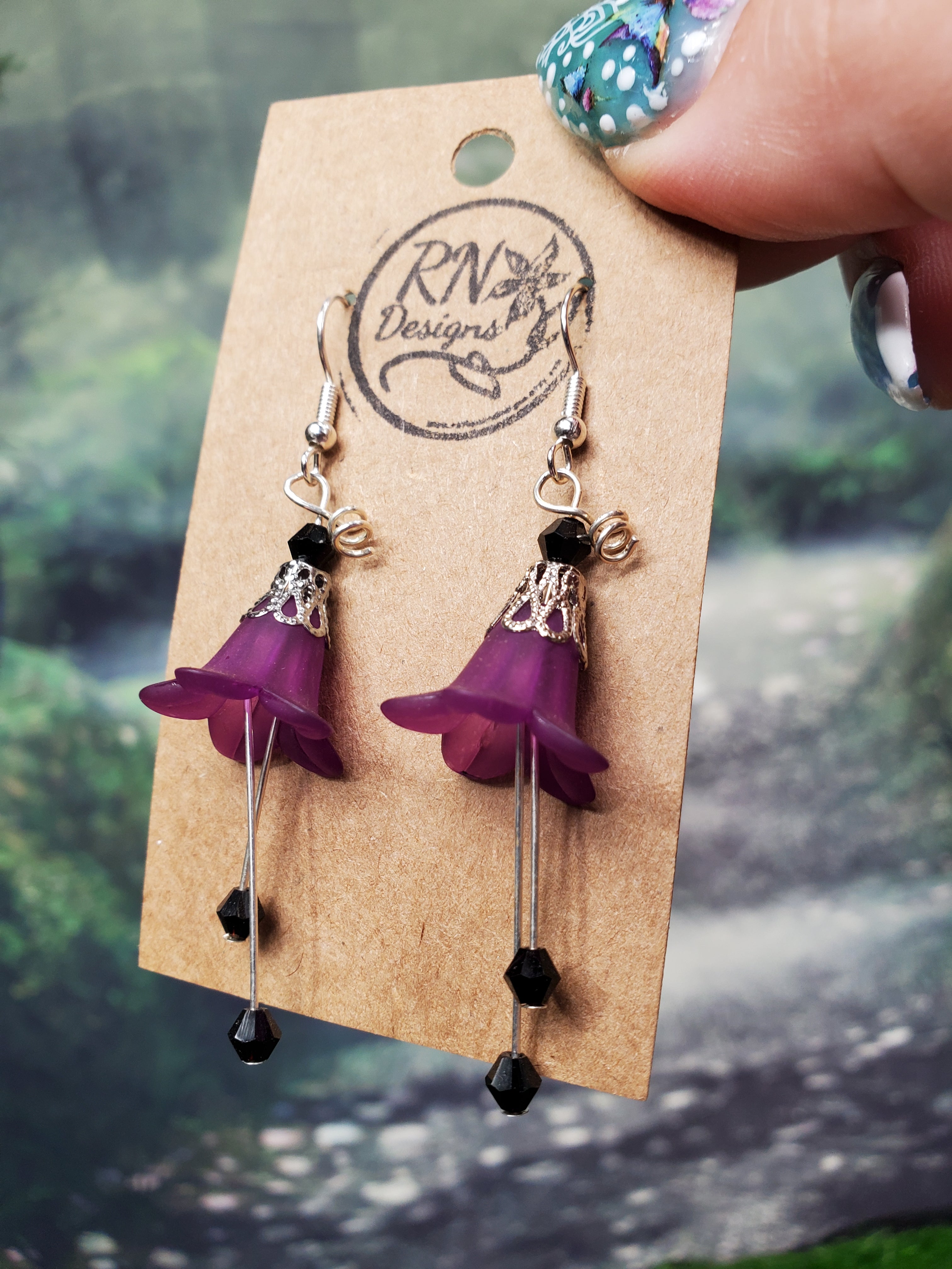 Fairy Flower Earrings in Silver