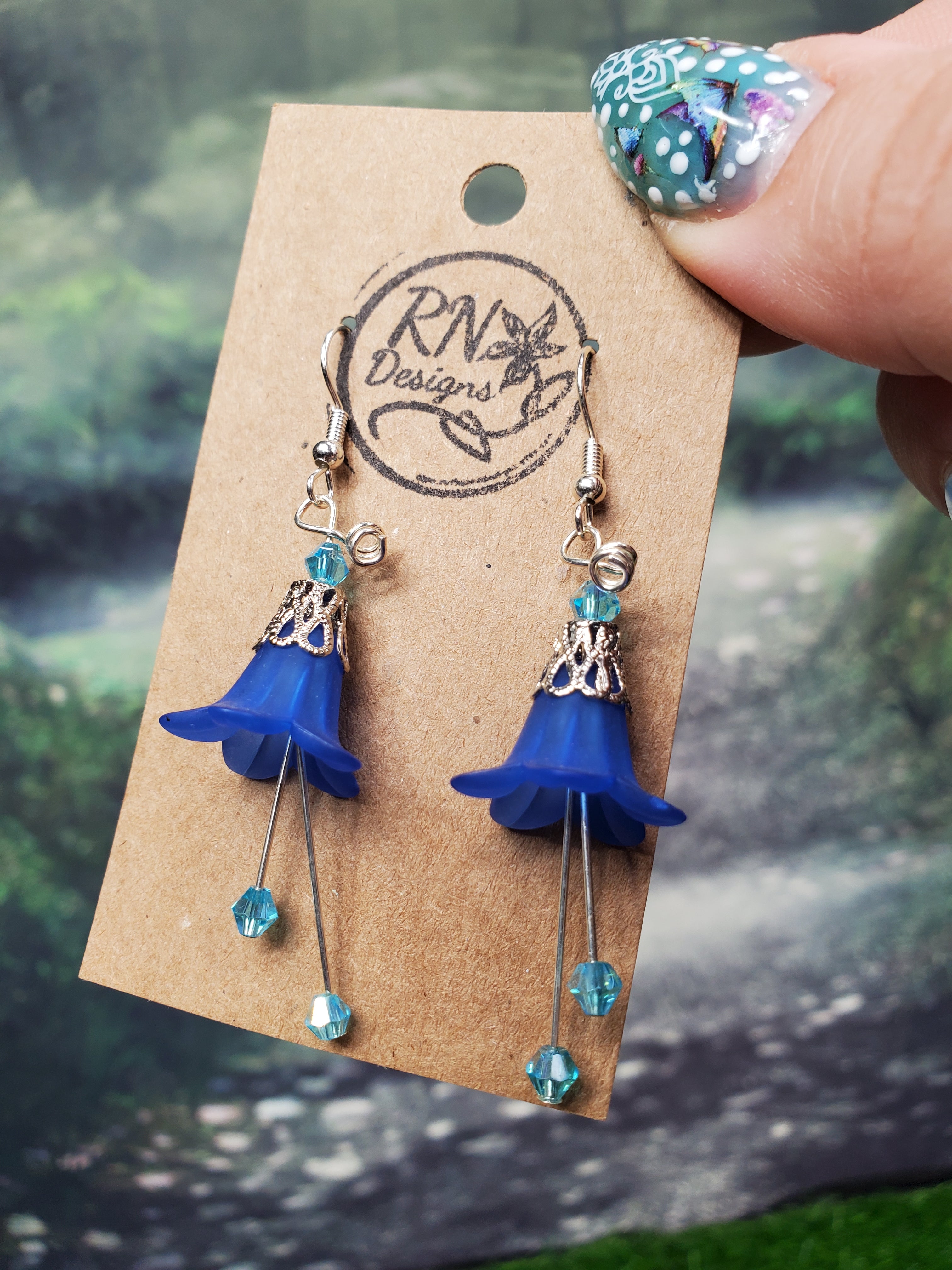 Fairy Flower Earrings in Silver