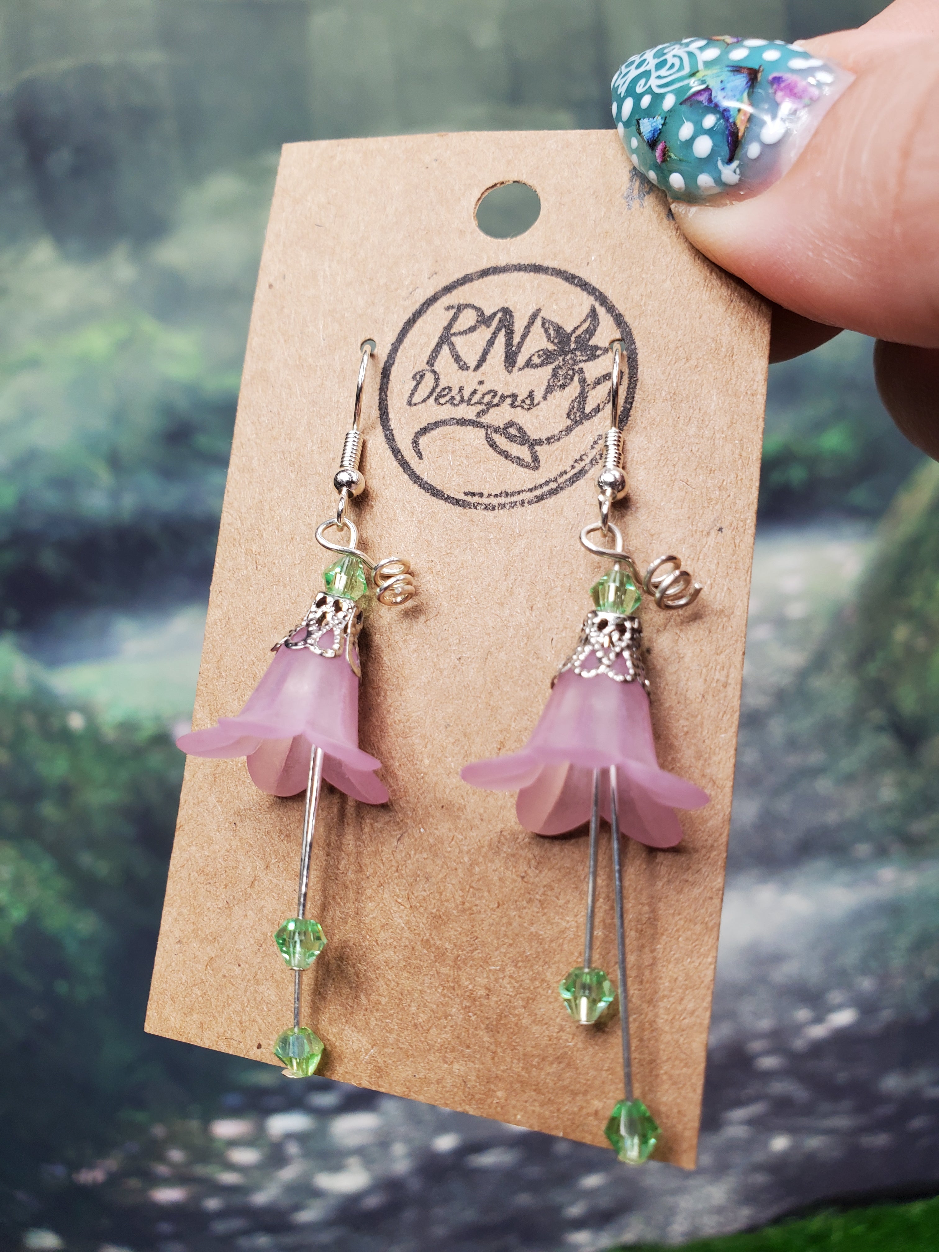 Fairy Flower Earrings in Silver