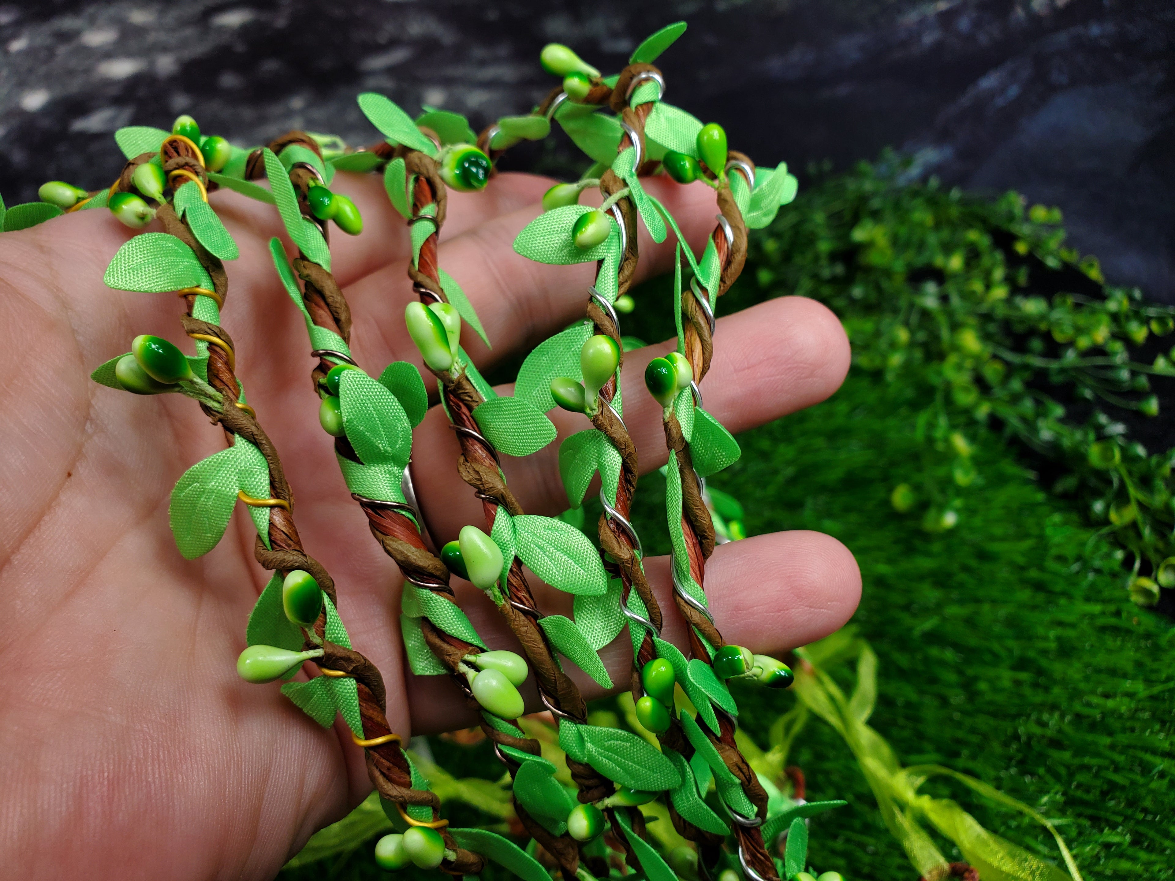 Simple Woodland Elven Crown - Green Leaf Circlet