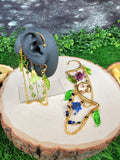 Fairy Flower Ear Cuff in Gold - Flower Dangle Chain