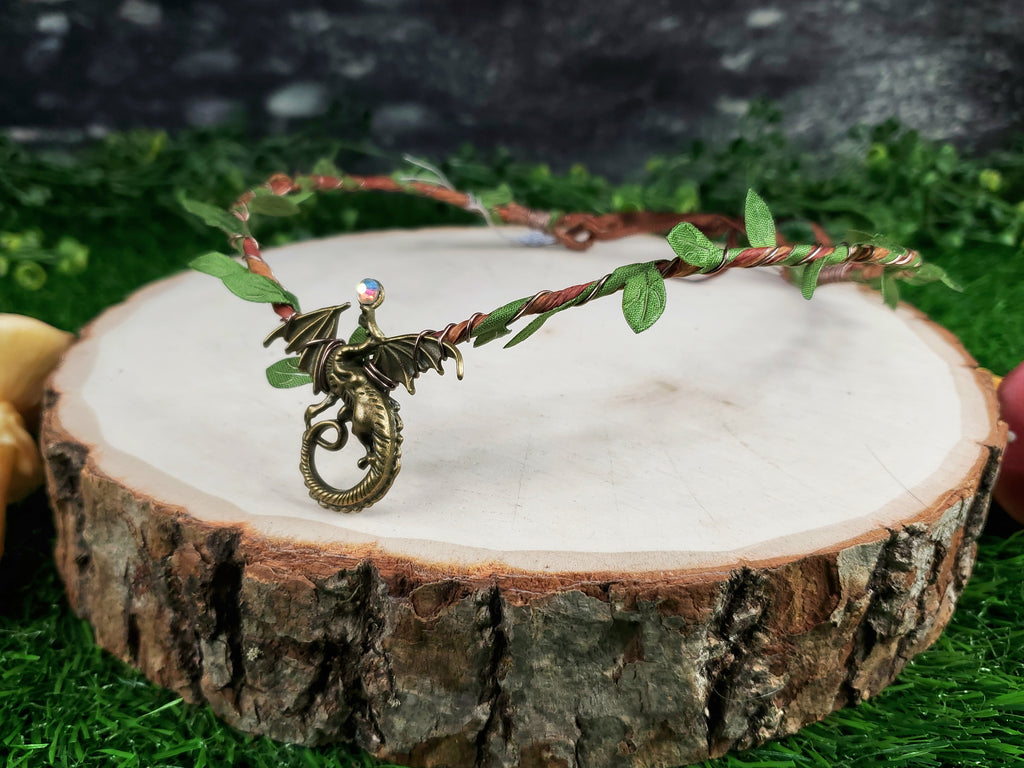 Simple Dragon Elven Crown - Gold, Silver or Bronze