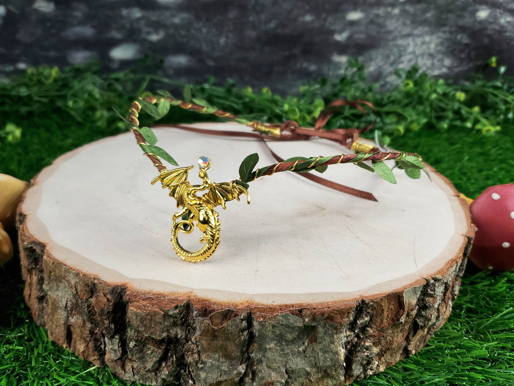 Simple Dragon Elven Crown - Gold, Silver or Bronze