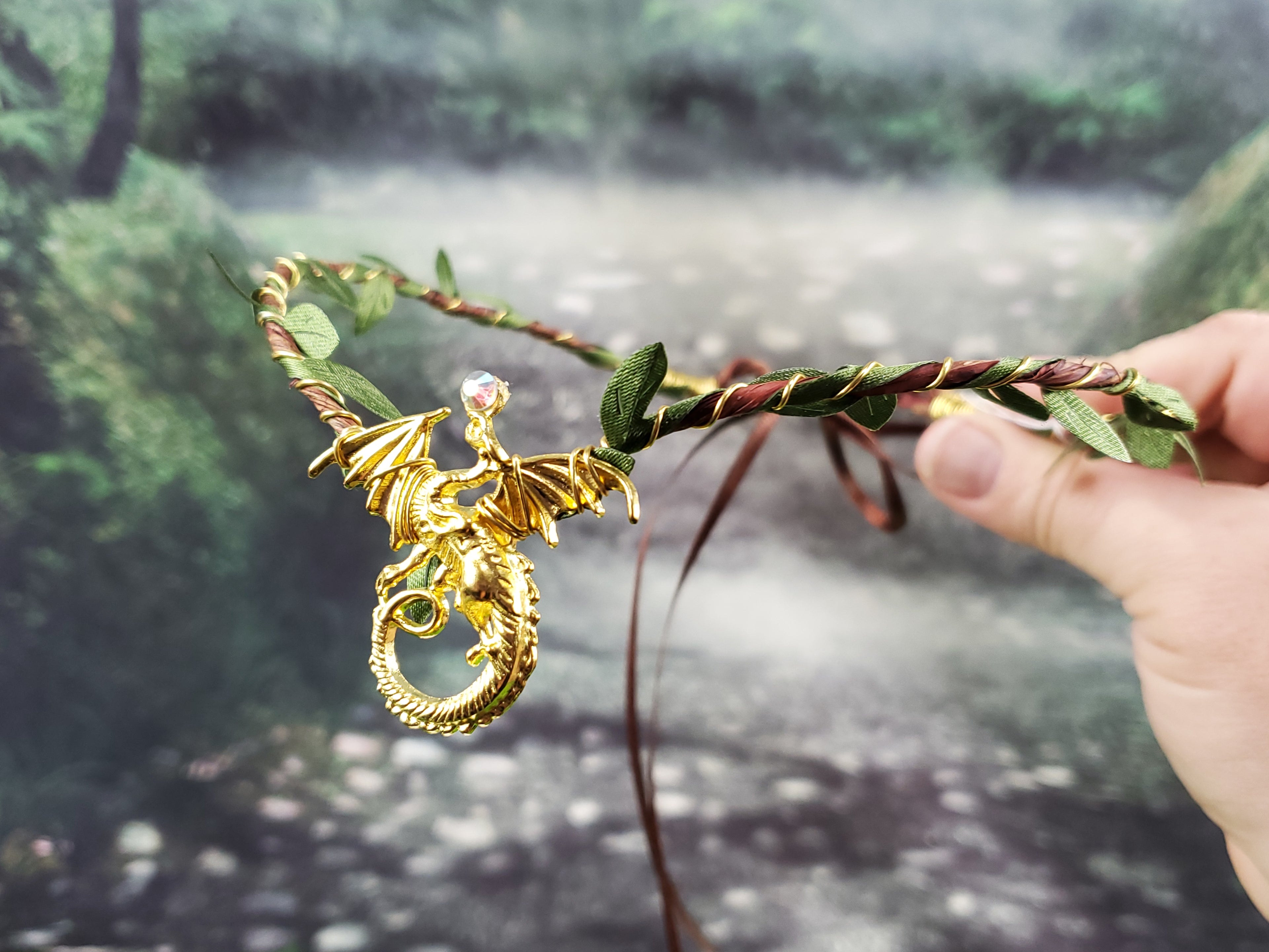 Simple Dragon Elven Crown - Gold, Silver or Bronze