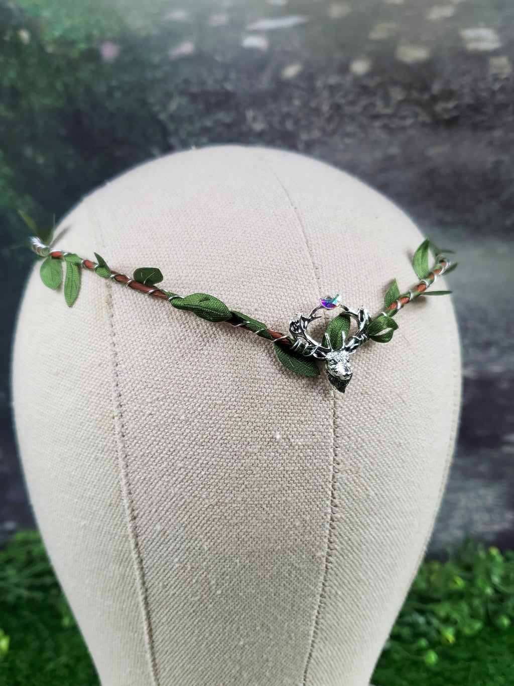 Simple Silver Stag Elven Crown
