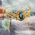 Morwenna in Gold - Labradorite Filigree Fairy Crown