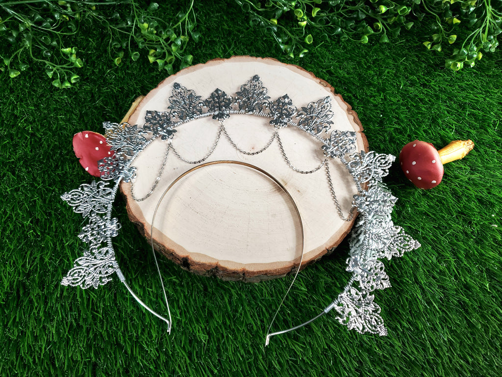 Silver Lace Filigree Goddess Halo