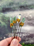 Quartz Crystal Point Hair pins- Set of 4