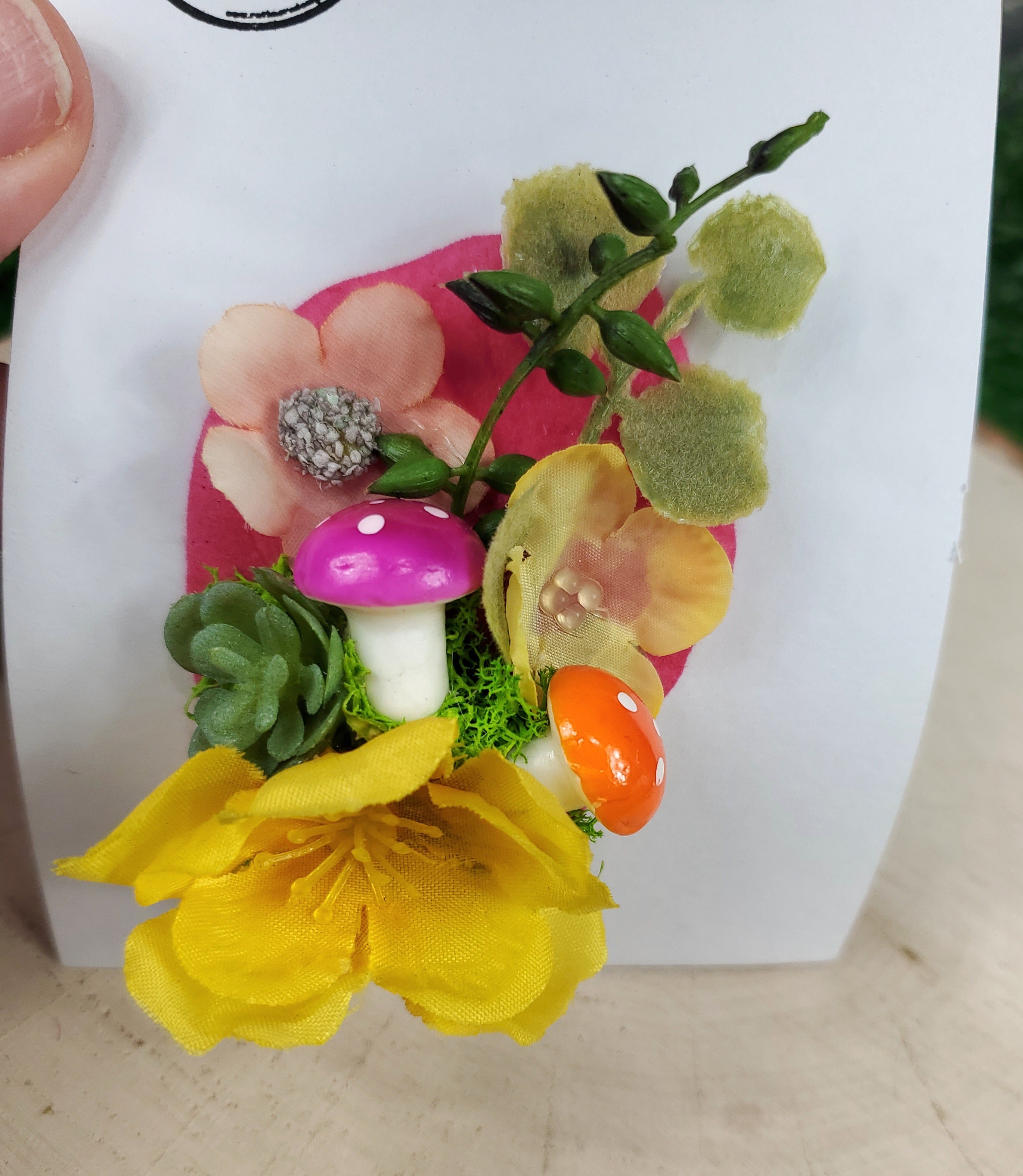 Flower Cottage Core Mini Hair Clip - Tropical Sunshine