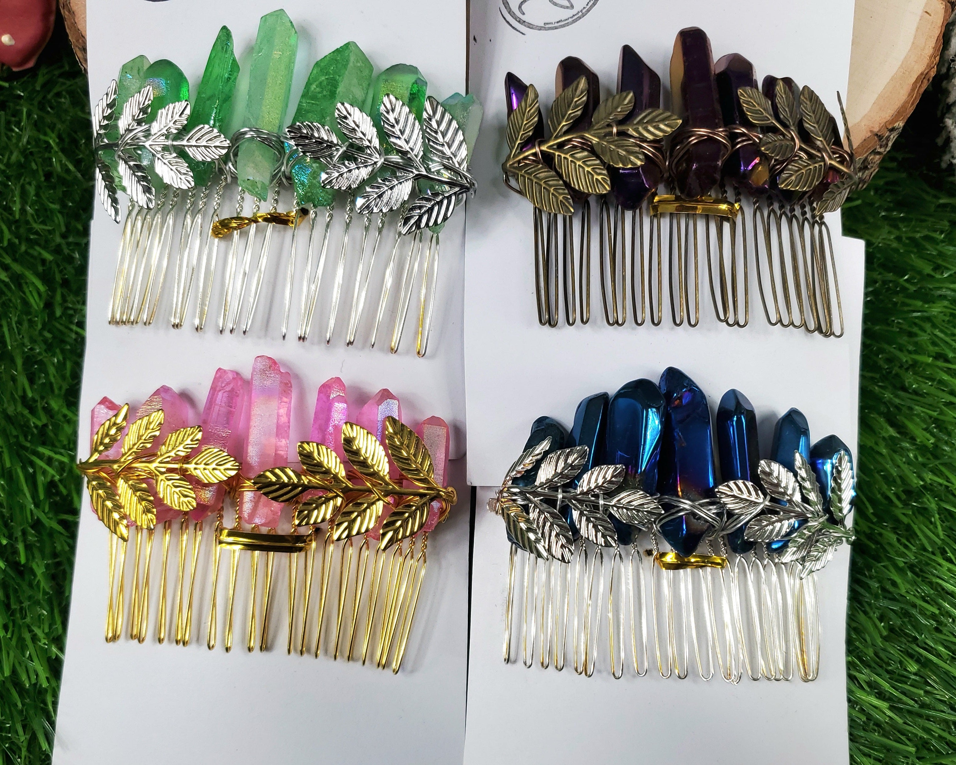 Laurel Crystal Hair Comb