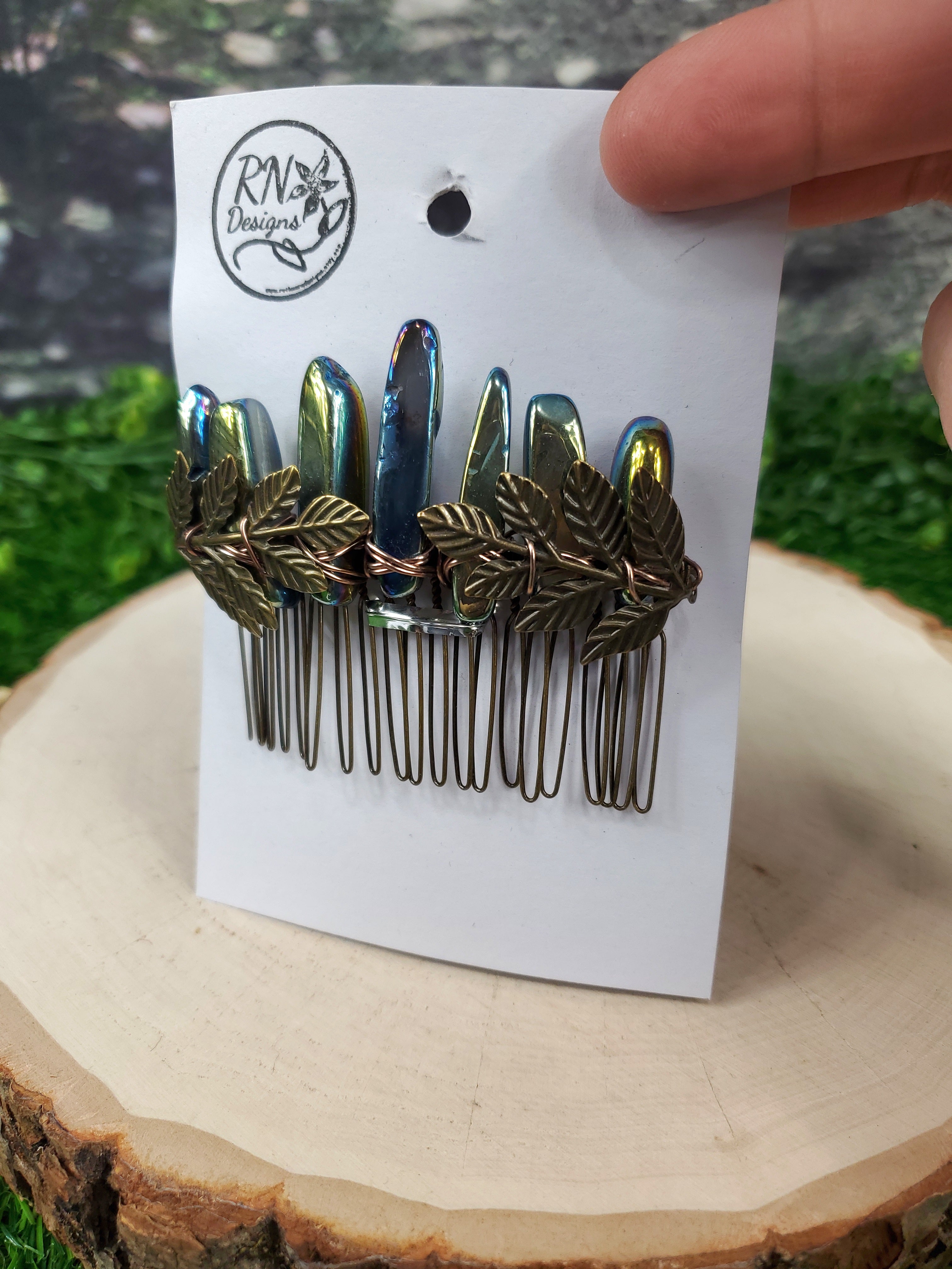 Laurel Crystal Hair Comb