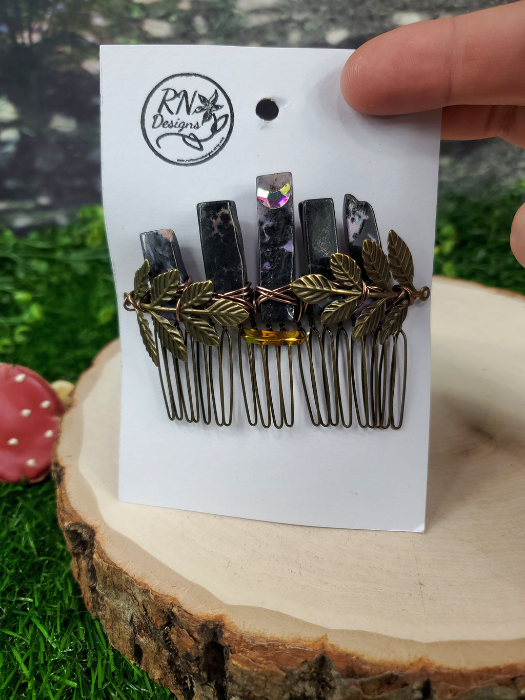 Laurel Crystal Hair Comb