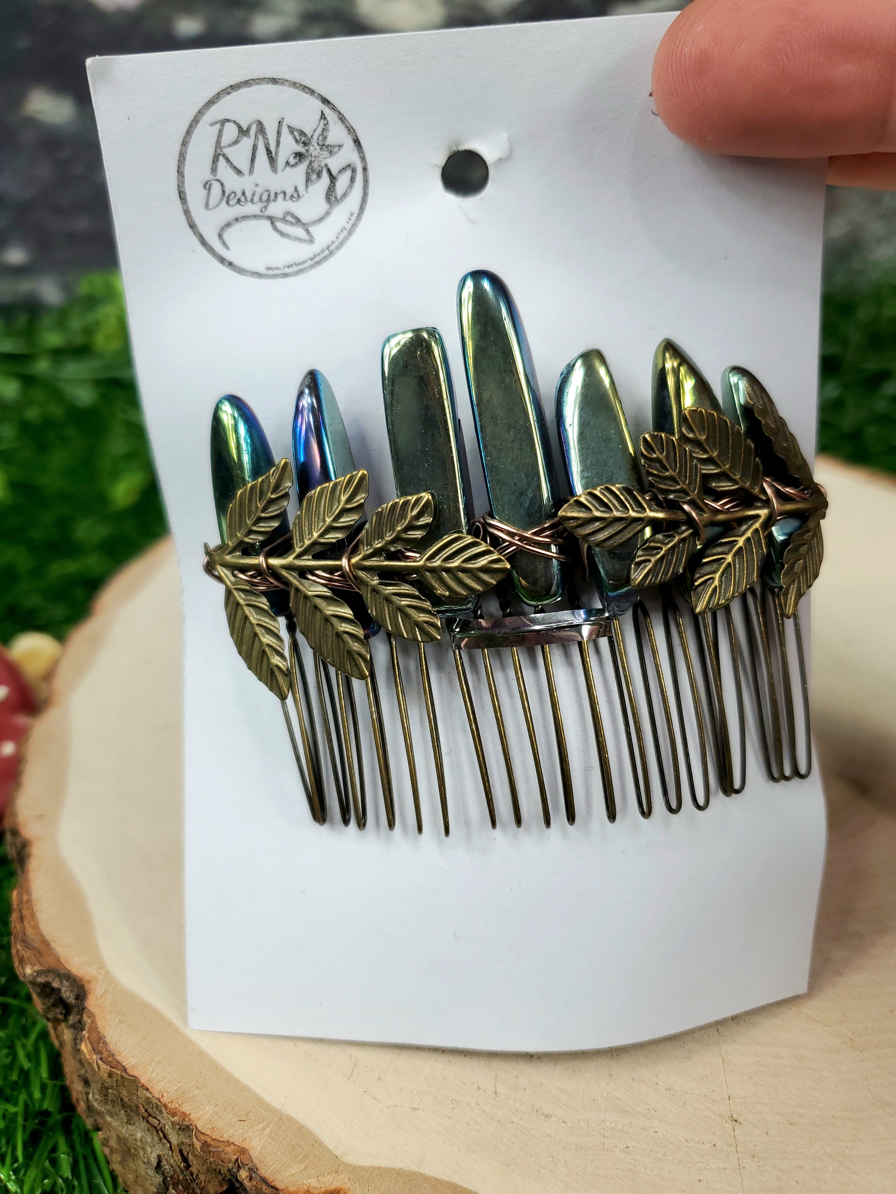 Laurel Crystal Hair Comb