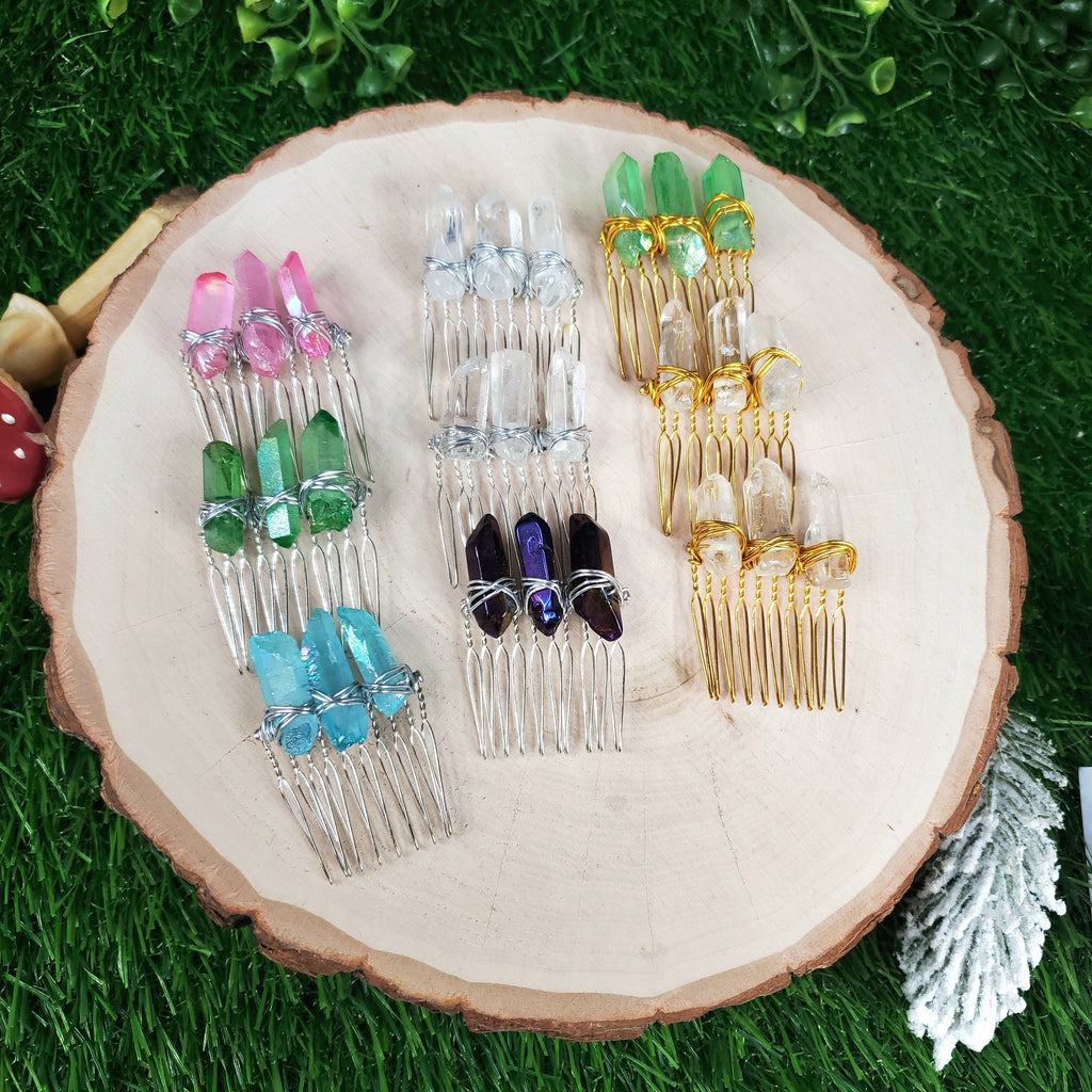 Mini Crystal Hair Combs