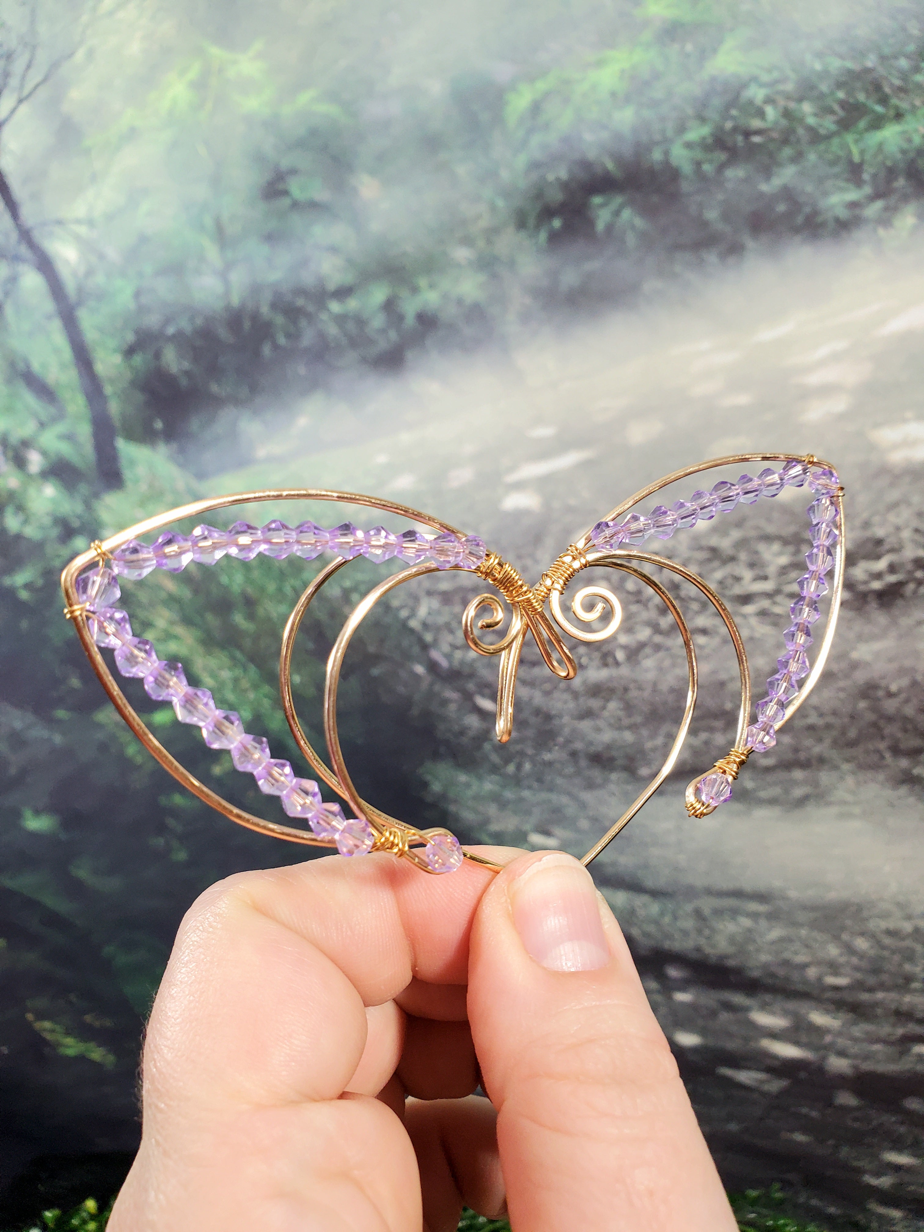 Simple Gold Jeweled Elven Ear Cuffs - Custom Colors